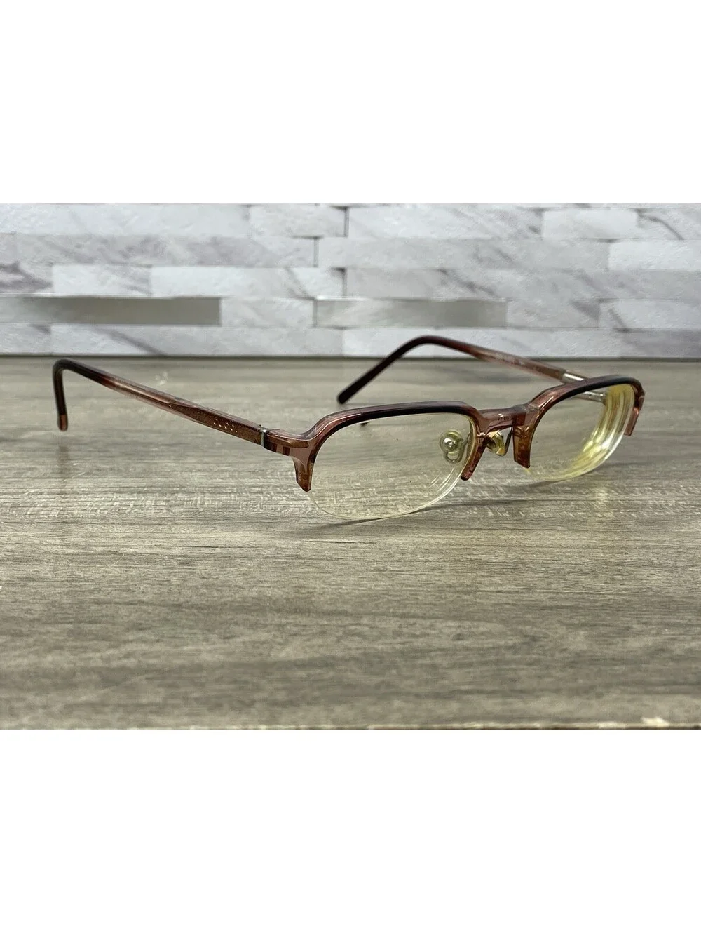 GUCCI mod GG1404 col T8K 50[]22-135 Eyeglasses Half Rim Clear Pink *Frames Only